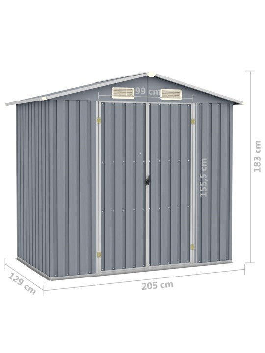 Sodo pašiūrė, pilka, 205x129x183cm, galvanizuotas plienas
