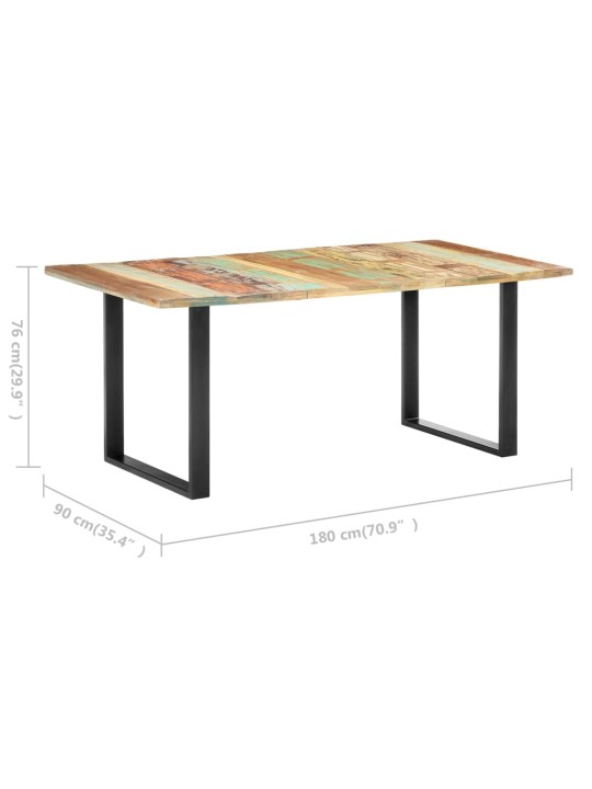 Valgomojo stalas, 180x90x76cm, perdirbtos medienos masyvas