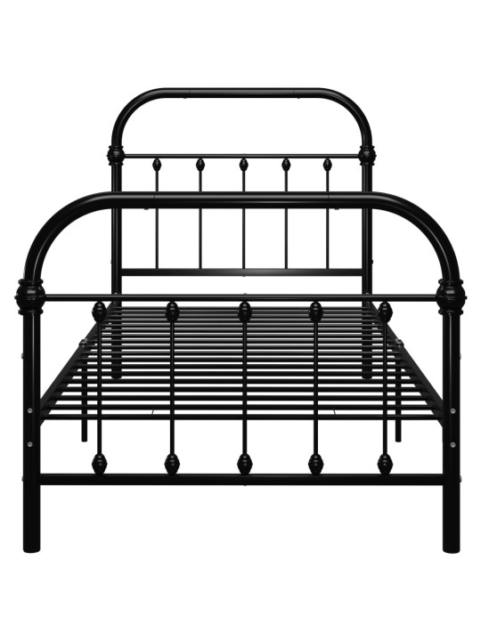 Lovos rėmas, juodos spalvos, 90x200cm, metalas