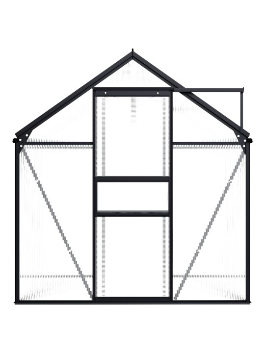 Šiltnamis, antracito spalvos, aliuminis, 3,61m²