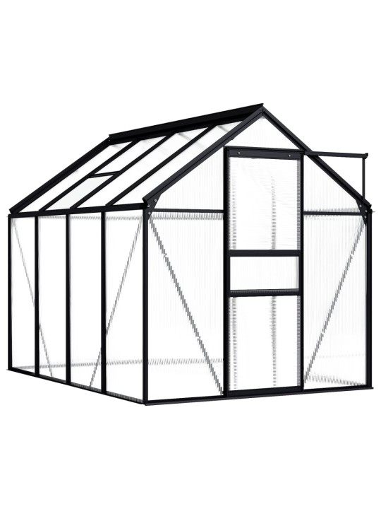 Šiltnamis, antracito spalvos, aliuminis, 4,75m²