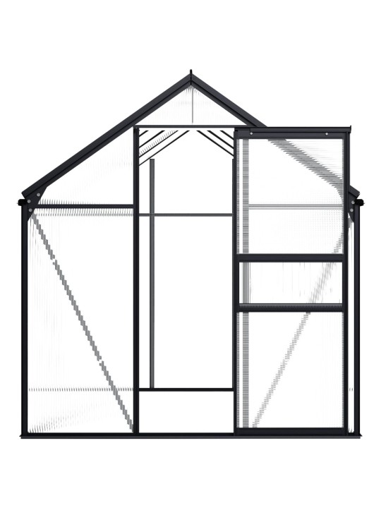 Šiltnamis, antracito spalvos, aliuminis, 4,75m²