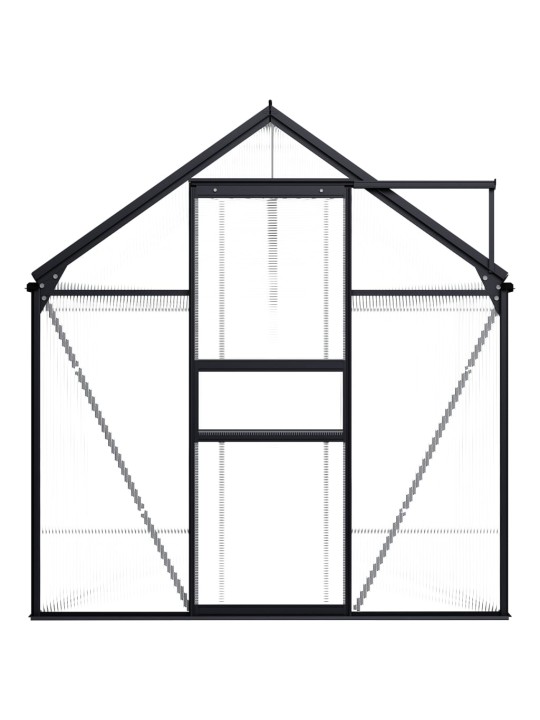 Šiltnamis, antracito spalvos, aliuminis, 7,03m²