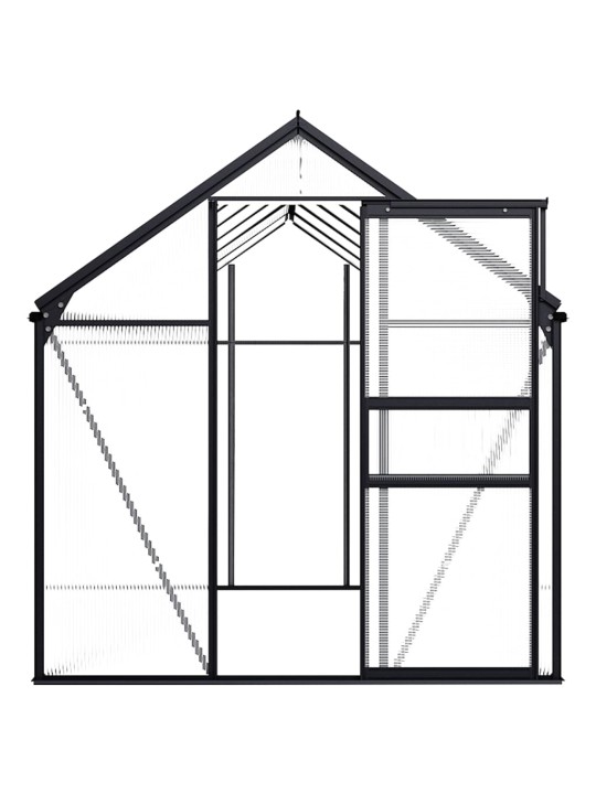 Šiltnamis, antracito spalvos, aliuminis, 7,03m²
