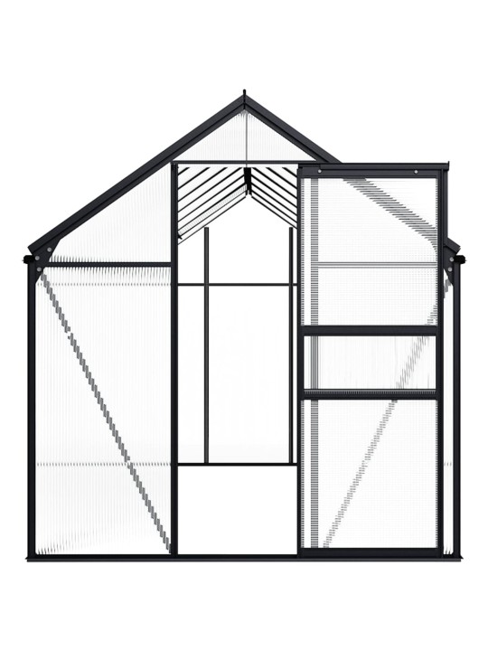 Šiltnamis, antracito spalvos, aliuminis, 9,31m²