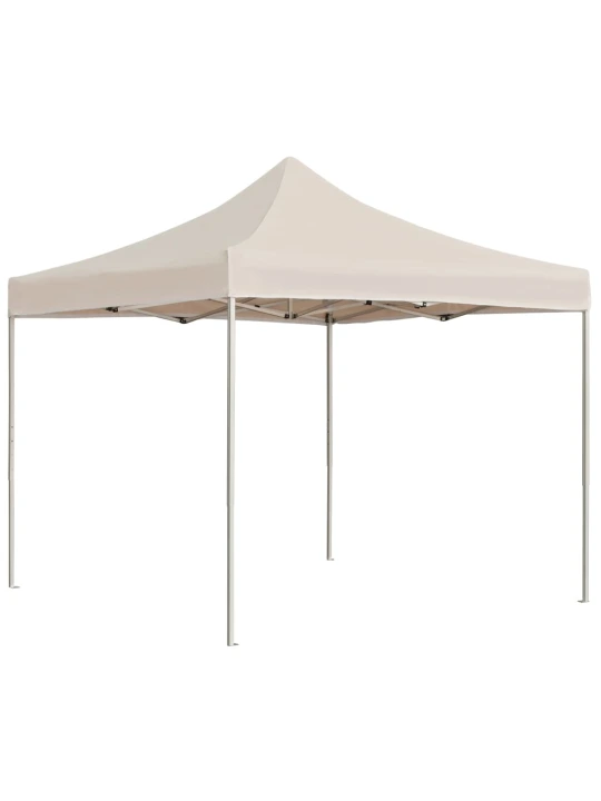 Išskleidžiama proginė palapinė, kreminė, 2x2m, aliuminis