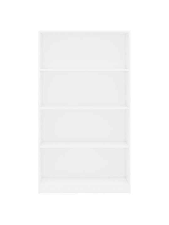 Spintelė knygoms, 4 lentynos, balta, 80x24x142cm, MDP