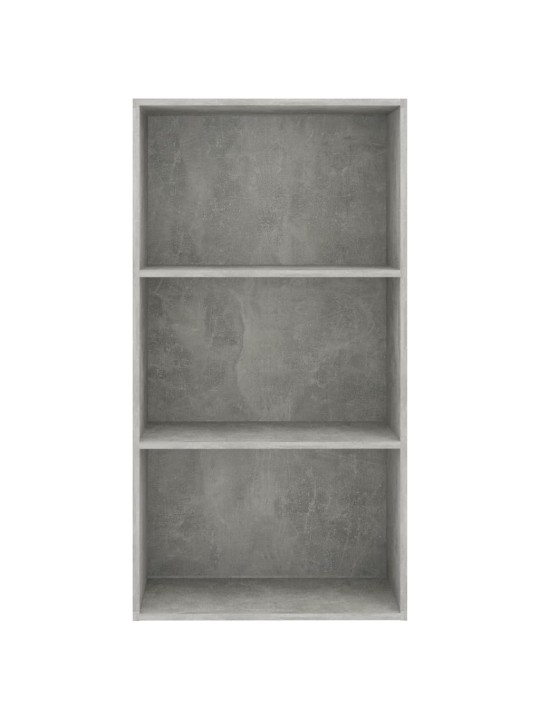 Spintelė knygoms, 3 lentynos, betono pilka, 60x30x114cm, MDP