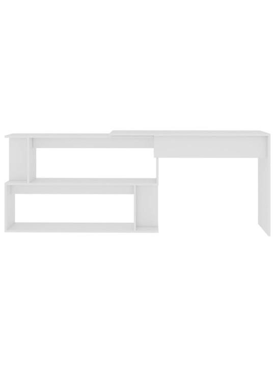 Kampinis rašomasis stalas, baltas, 200x50x76cm, MDP