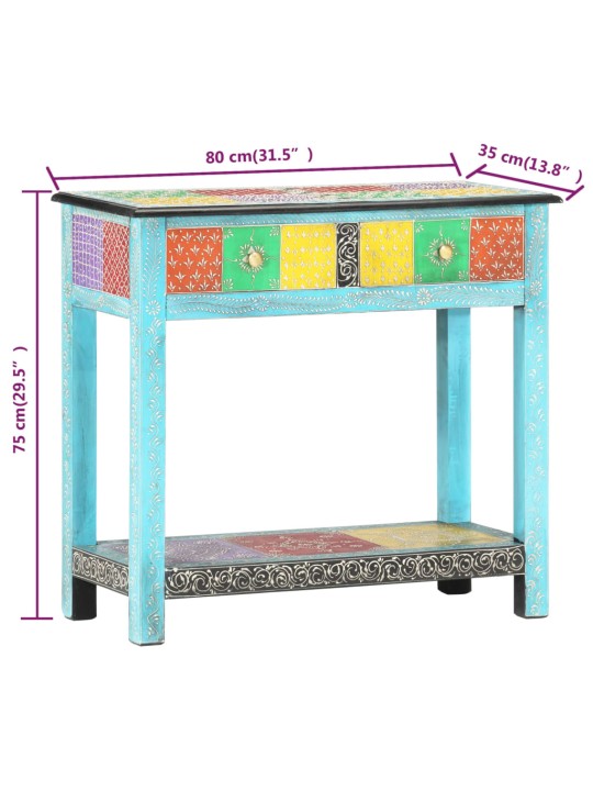 Konsolinis staliukas, 80x35x75cm, mango medienos masyvas