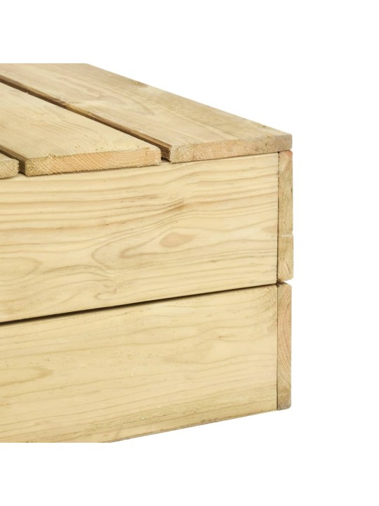 Sodo stalas, 75x75x31cm, impregnuota pušies mediena