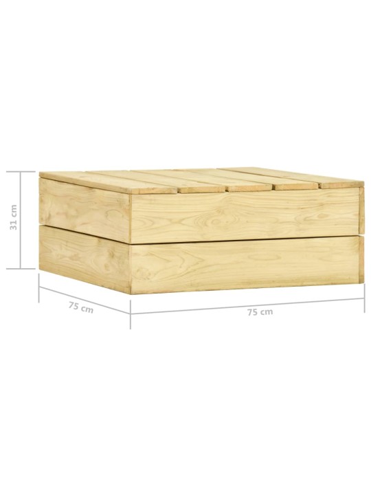 Sodo stalas, 75x75x31cm, impregnuota pušies mediena