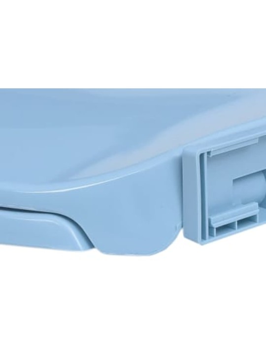 Klozeto sėdynė su soft-close mechanizmu, mėlynos spalvos, ovali