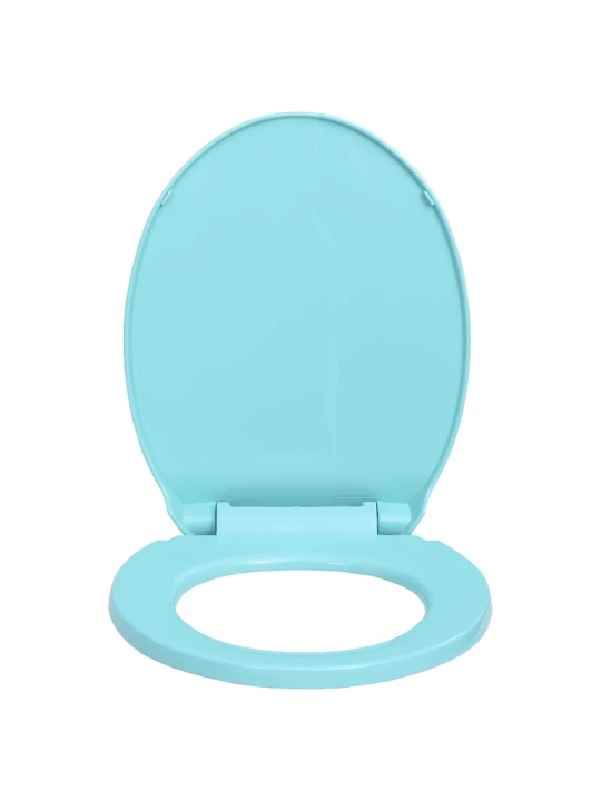 Klozeto sėdynė su soft-close mechanizmu, žalios spalvos, ovali