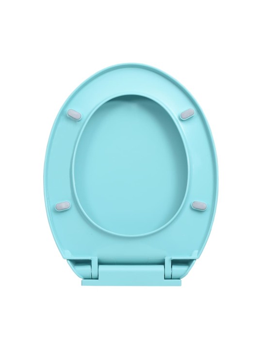 Klozeto sėdynė su soft-close mechanizmu, žalios spalvos, ovali