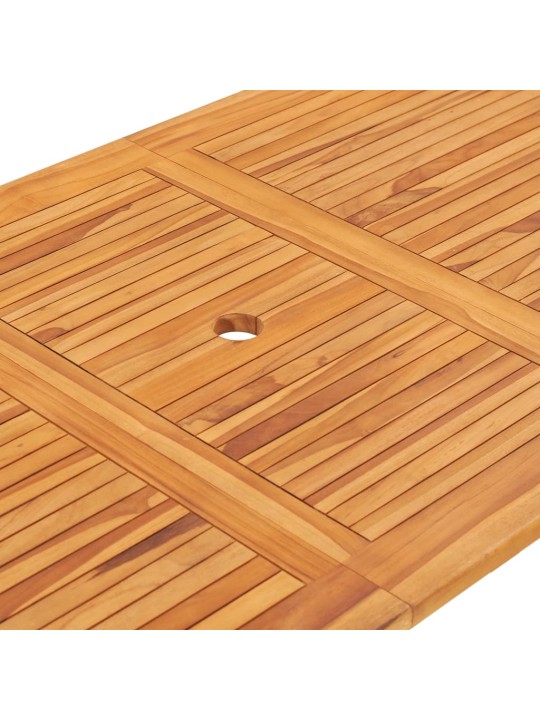 Sulankstomas sodo stalas, 160x80x75cm, tikmedžio masyvas