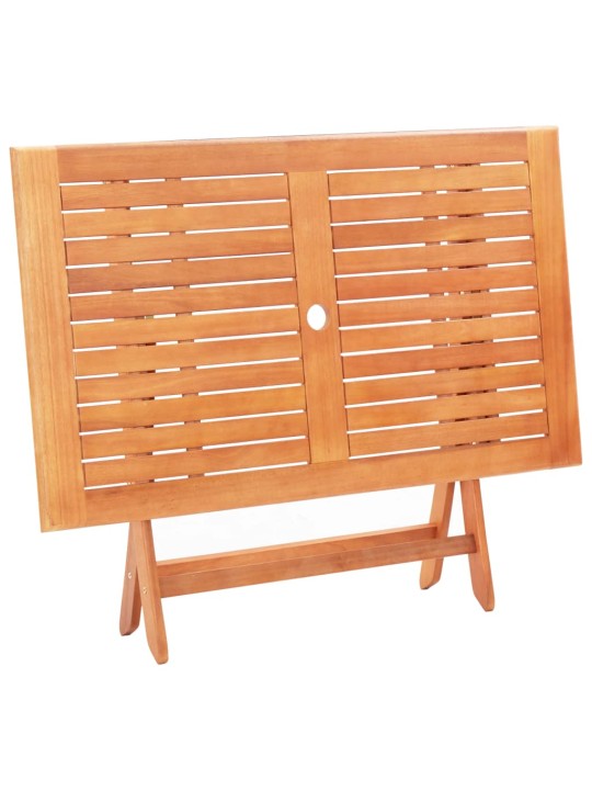 Sulankstomas sodo stalas, 120x70x75cm, eukalipto masyvas