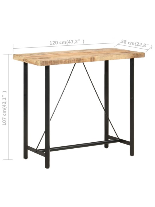 Baro staliukas, 120x58x107cm, neapdorota mango mediena