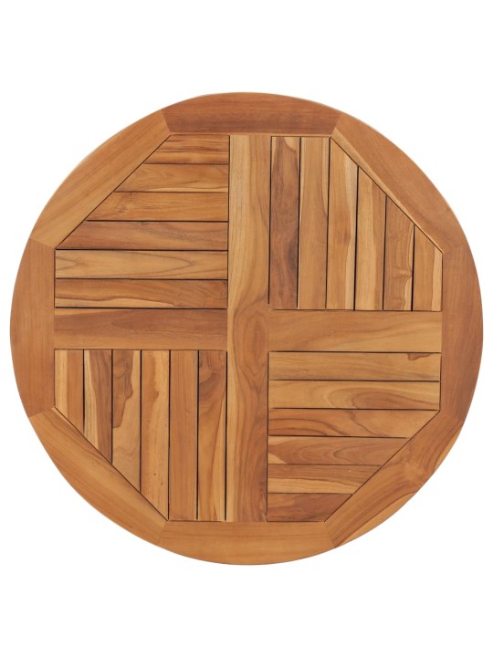 Stalviršis, 80cm, tikmedžio medienos masyvas, apskritas, 2,5cm