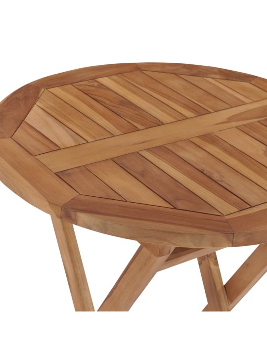 Sulankstomas sodo stalas, 60cm, tikmedžio medienos masyvas