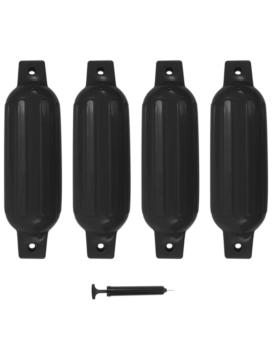 Valties bortų apsaugos, 4vnt., juodos spalvos, 41x11,5cm, PVC