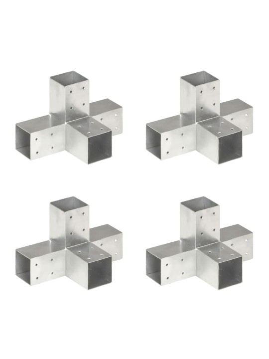 Stulpų sujungimai, 4vnt., 71x71mm, metalas, X formos