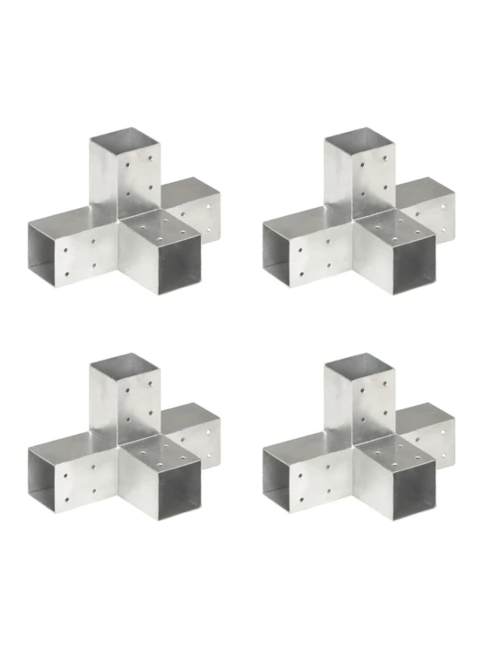 Stulpų sujungimai, 4vnt., 71x71mm, metalas, X formos