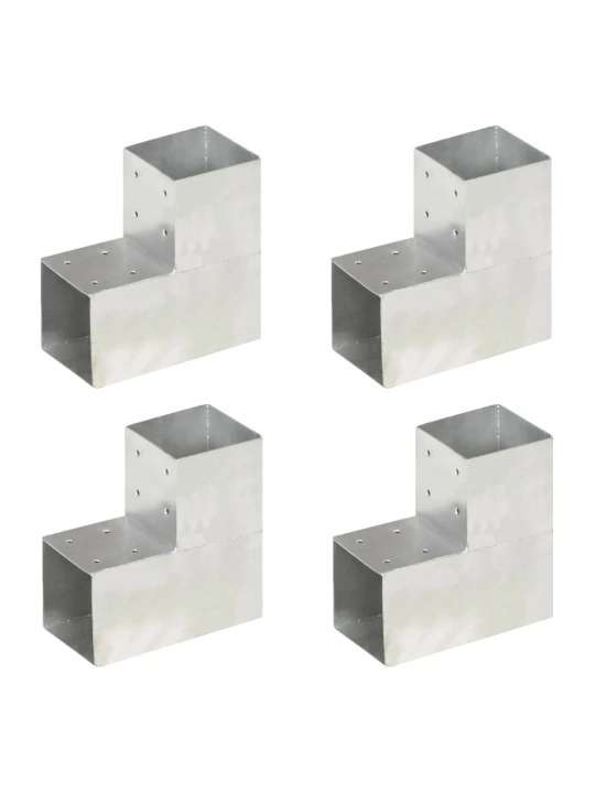 Stulpų sujungimai, 4vnt., 101x101mm, metalas, L formos