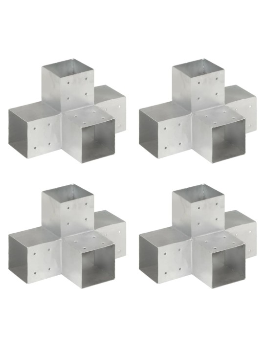 Stulpų sujungimai, 4vnt., 101x101mm, metalas, X formos