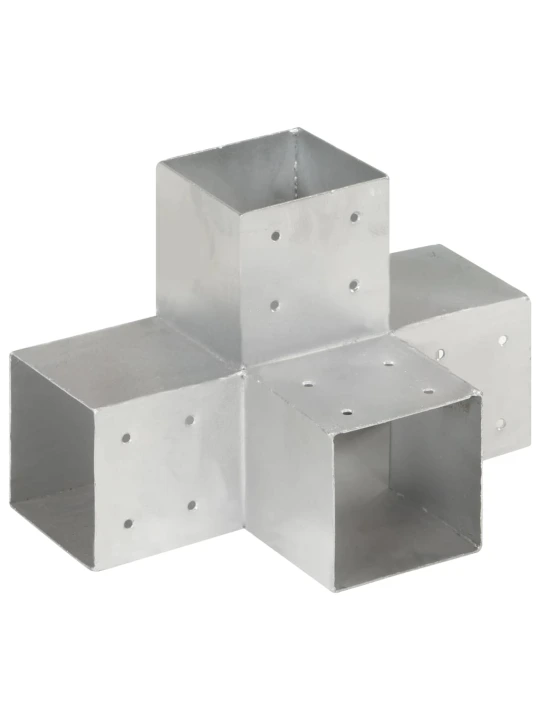 Stulpų sujungimai, 4vnt., 101x101mm, metalas, X formos