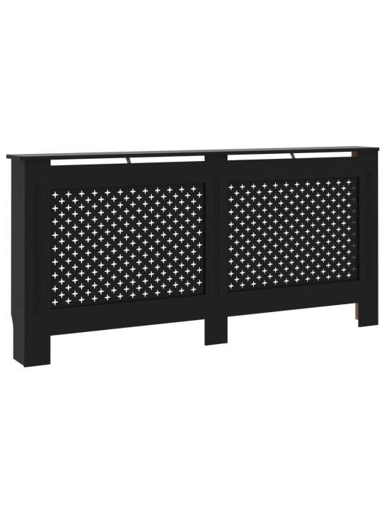 Radiatoriaus uždangalas, juodos spalvos, 172x19x81cm, MDF
