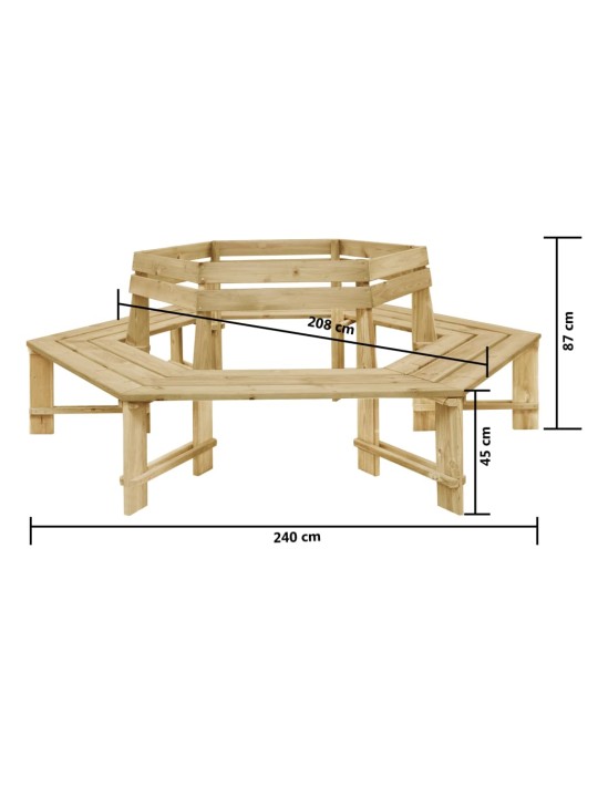 Sodo suoliukas, 240cm, impregnuota pušies mediena