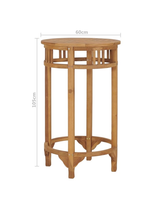 Baro staliukas, 60cm skersmens, tikmedžio medienos masyvas