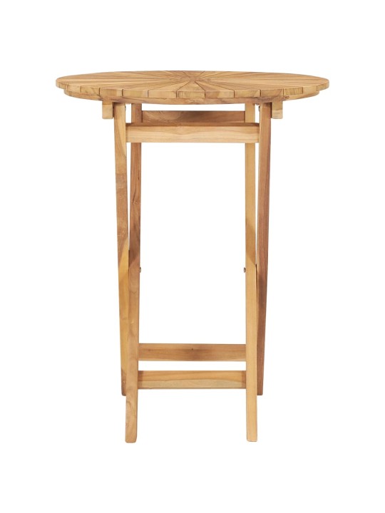 Sulankstomas sodo stalas, tikmedžio masyvas, 60cm skersmens