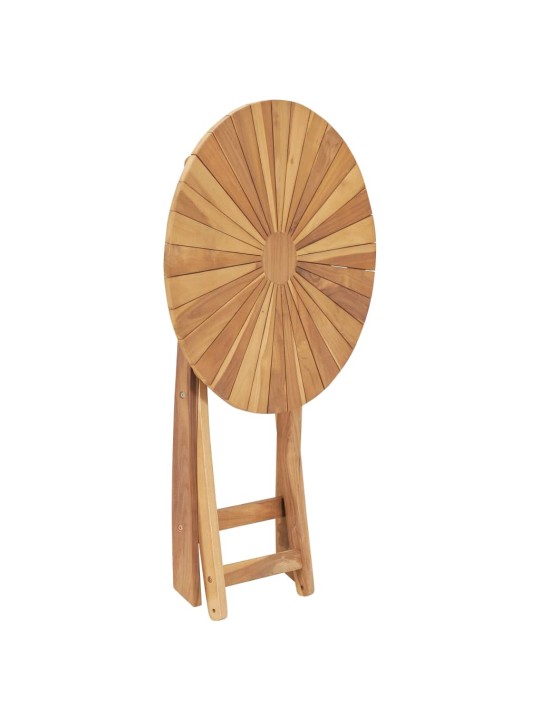 Sulankstomas sodo stalas, tikmedžio masyvas, 60cm skersmens