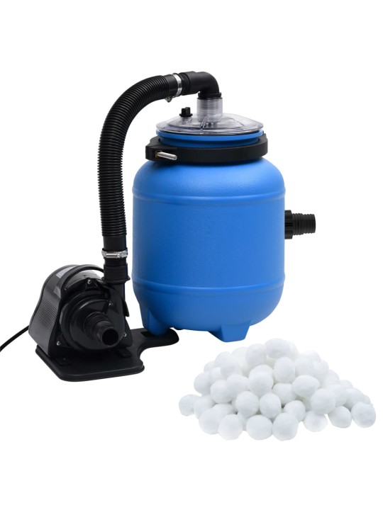 Baseino siurblys su filtru, juodos ir mėlynos spalvos, 4 m³/val.