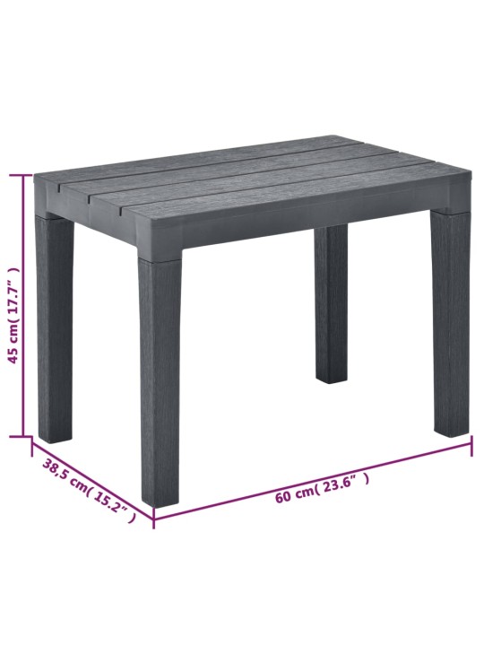 Sodo suoliukai, 2vnt., antracito spalvos, plastikas