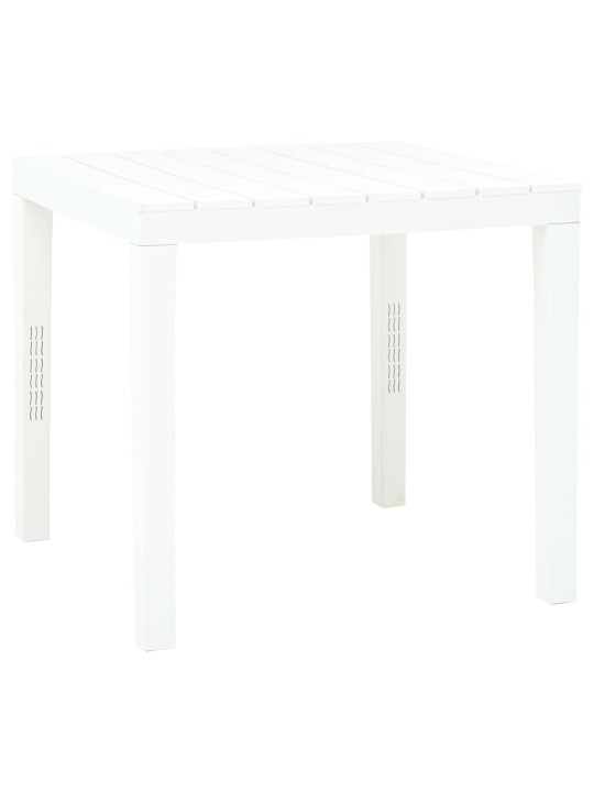 Sodo stalas, baltos spalvos, 78x78x72cm, plastikas