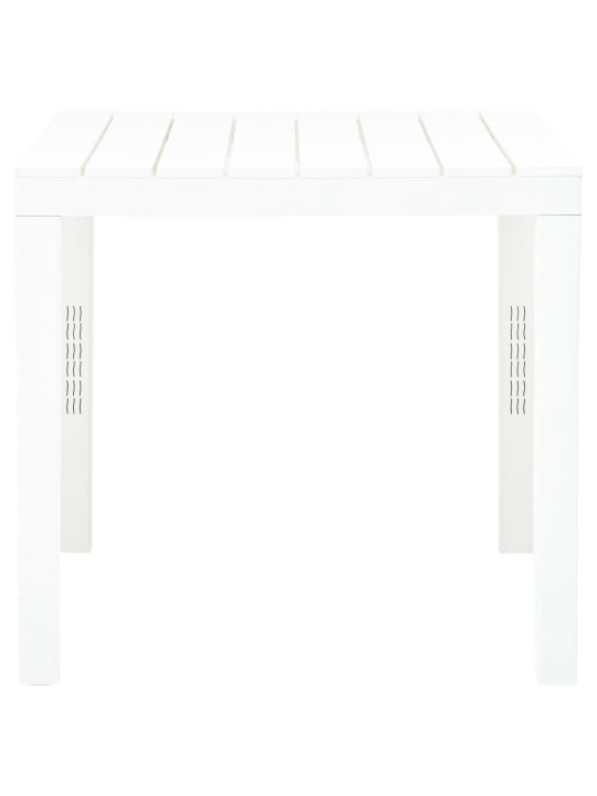 Sodo stalas, baltos spalvos, 78x78x72cm, plastikas
