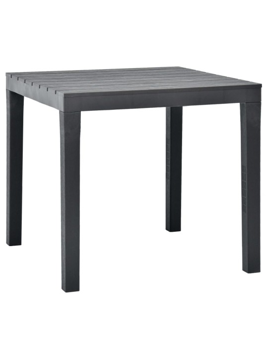 Sodo stalas, antracito spalvos, 78x78x72cm, plastikas