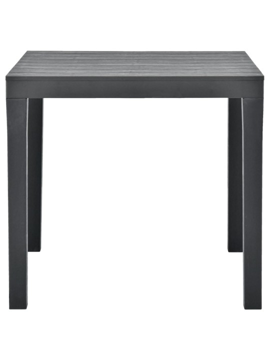 Sodo stalas, antracito spalvos, 78x78x72cm, plastikas