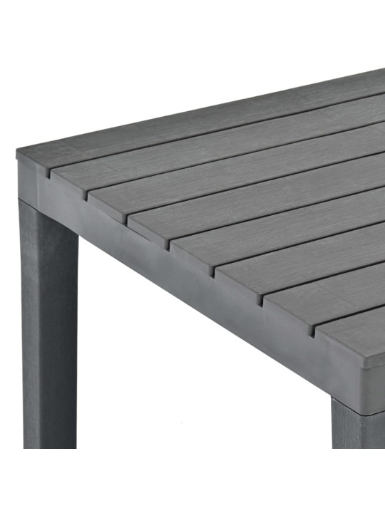 Sodo stalas, antracito spalvos, 78x78x72cm, plastikas