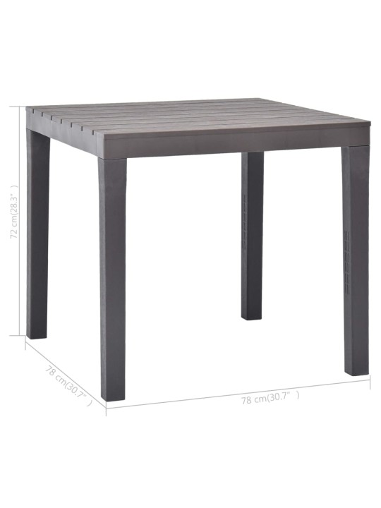 Sodo stalas, moka spalvos, 78x78x72cm, plastikas