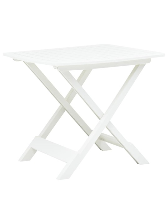 Sulankstomas sodo stalas, baltos spalvos, 79x72x70cm, plastikas