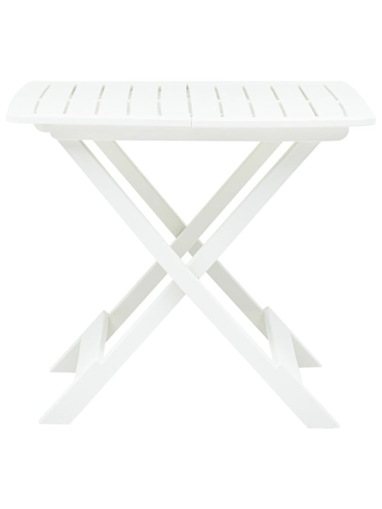 Sulankstomas sodo stalas, baltos spalvos, 79x72x70cm, plastikas