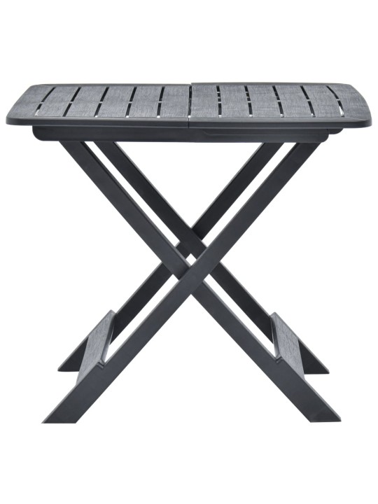 Sulankstomas sodo stalas, antracito, 79x72x70cm, plastikas