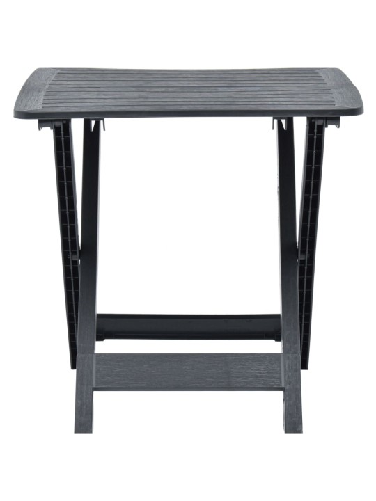 Sulankstomas sodo stalas, antracito, 79x72x70cm, plastikas
