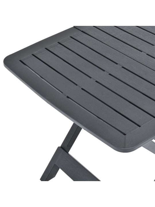Sulankstomas sodo stalas, antracito, 79x72x70cm, plastikas