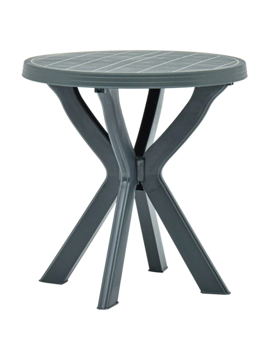 Bistro staliukas, žalios spalvos, plastikas, 70cm skersmens