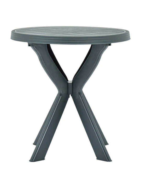 Bistro staliukas, žalios spalvos, plastikas, 70cm skersmens